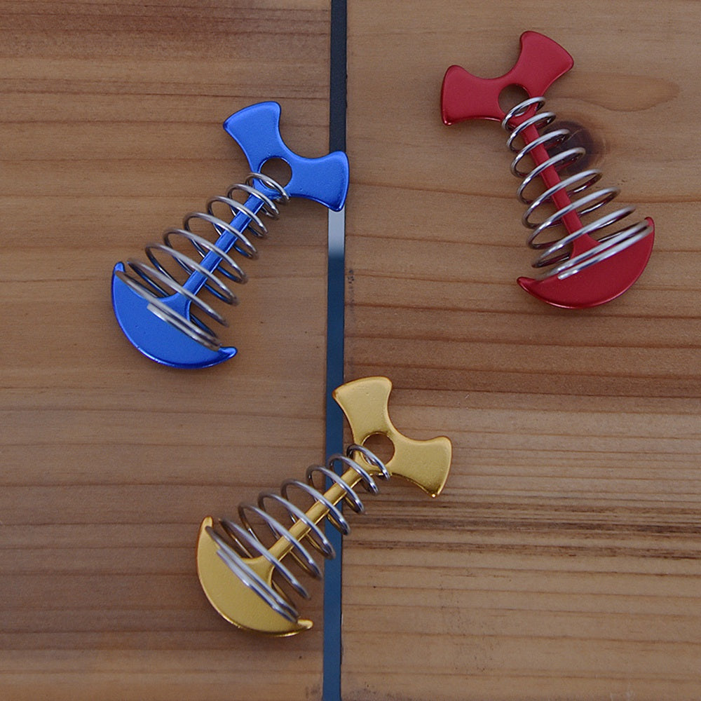 Uniqkart THFSK-003 Adjustable Tent Rope Buckle Fishbone Anchor Hooks Awning Cover Stake Fixed Nail - Blue