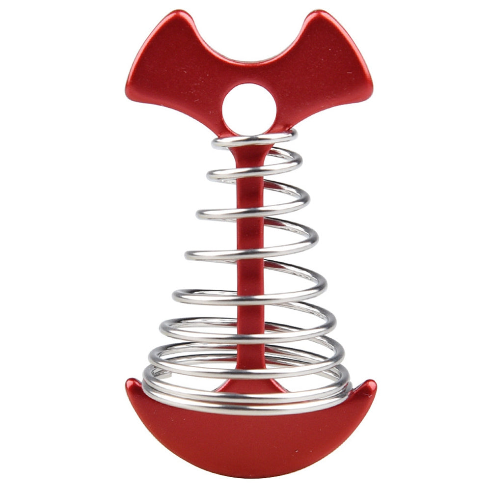 Uniqkart THFSK-003 Adjustable Tent Rope Buckle Fishbone Anchor Hooks Awning Cover Stake Fixed Nail - Red