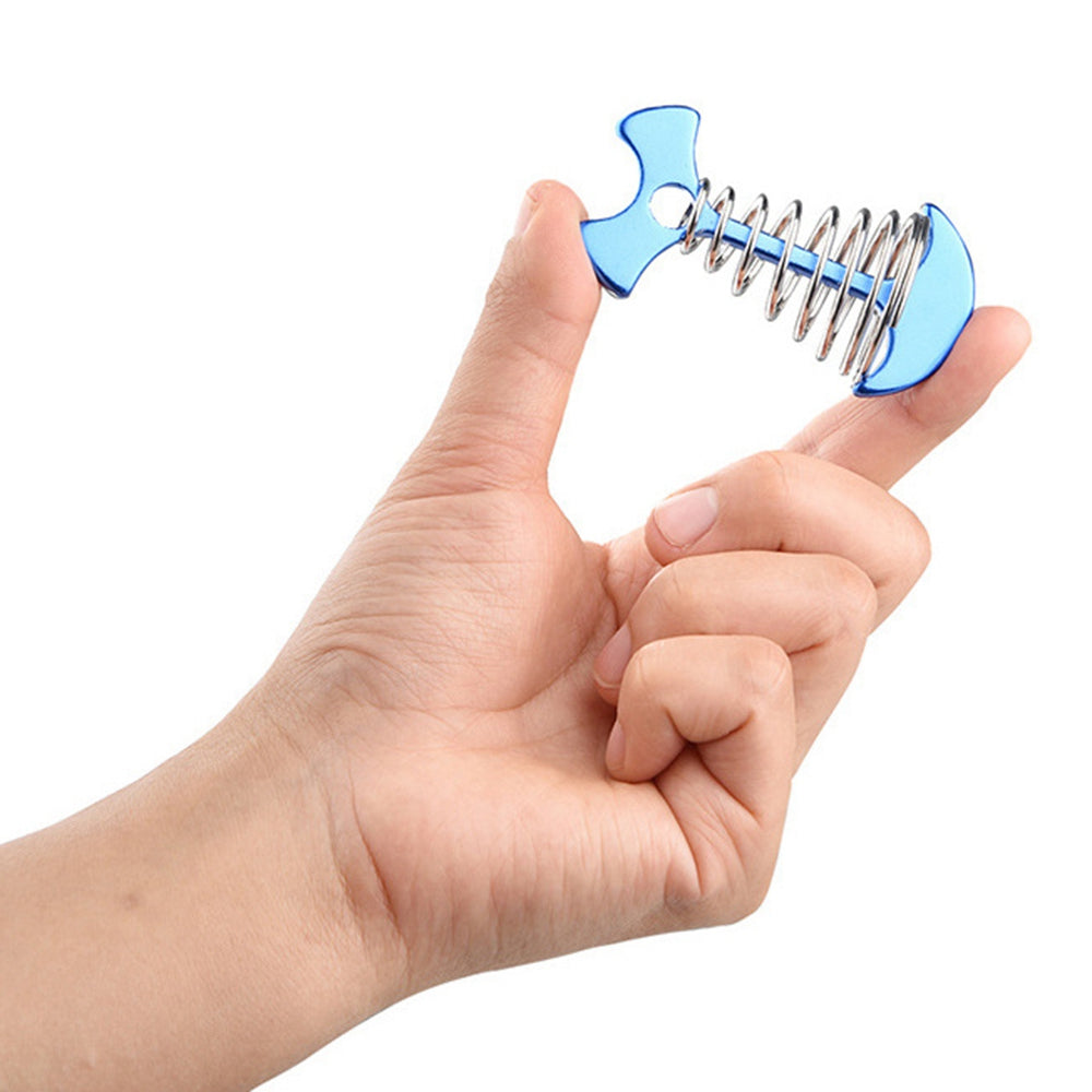 Uniqkart THFSK-003 Adjustable Tent Rope Buckle Fishbone Anchor Hooks Awning Cover Stake Fixed Nail - Red