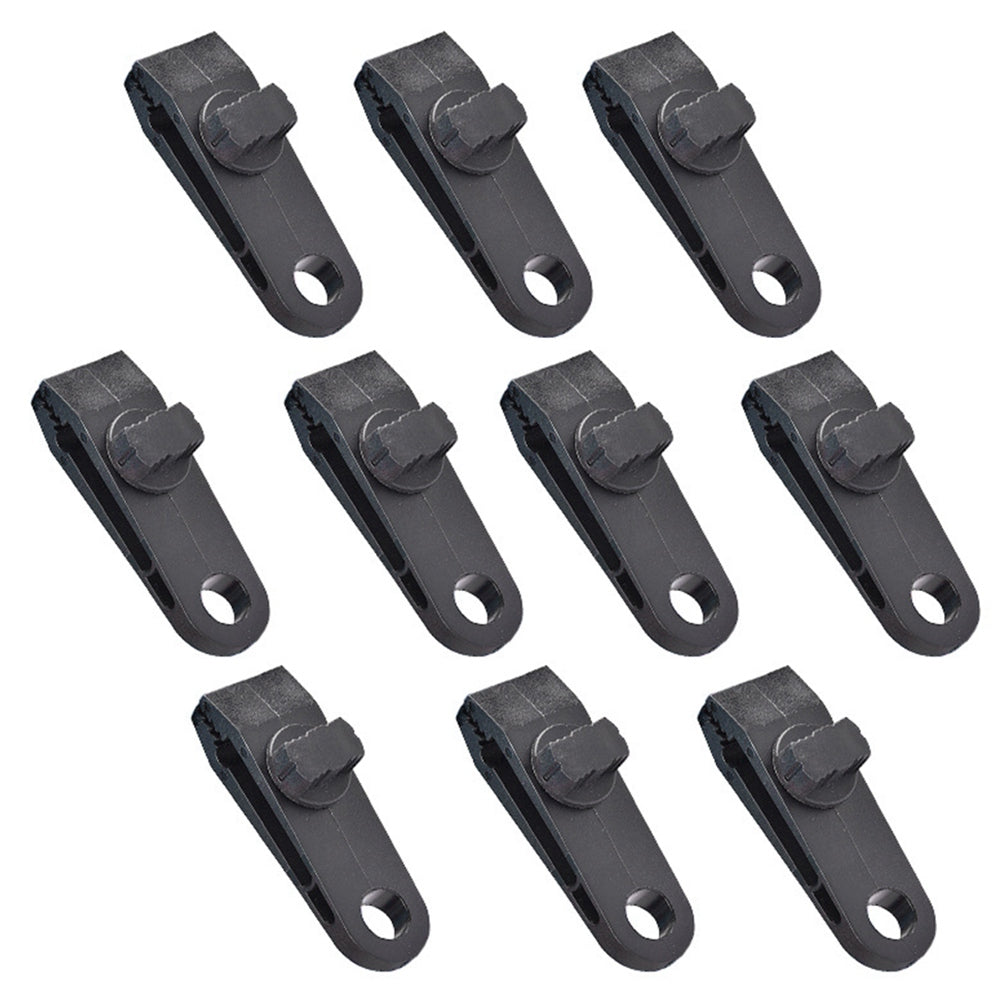 Uniqkart SLPJ-007 10Pcs Tarp Clips Clamps Heavy Duty Lock Grip Fasteners Tent Clips Holder Pool Canopy Cover Bungee Cord Clip