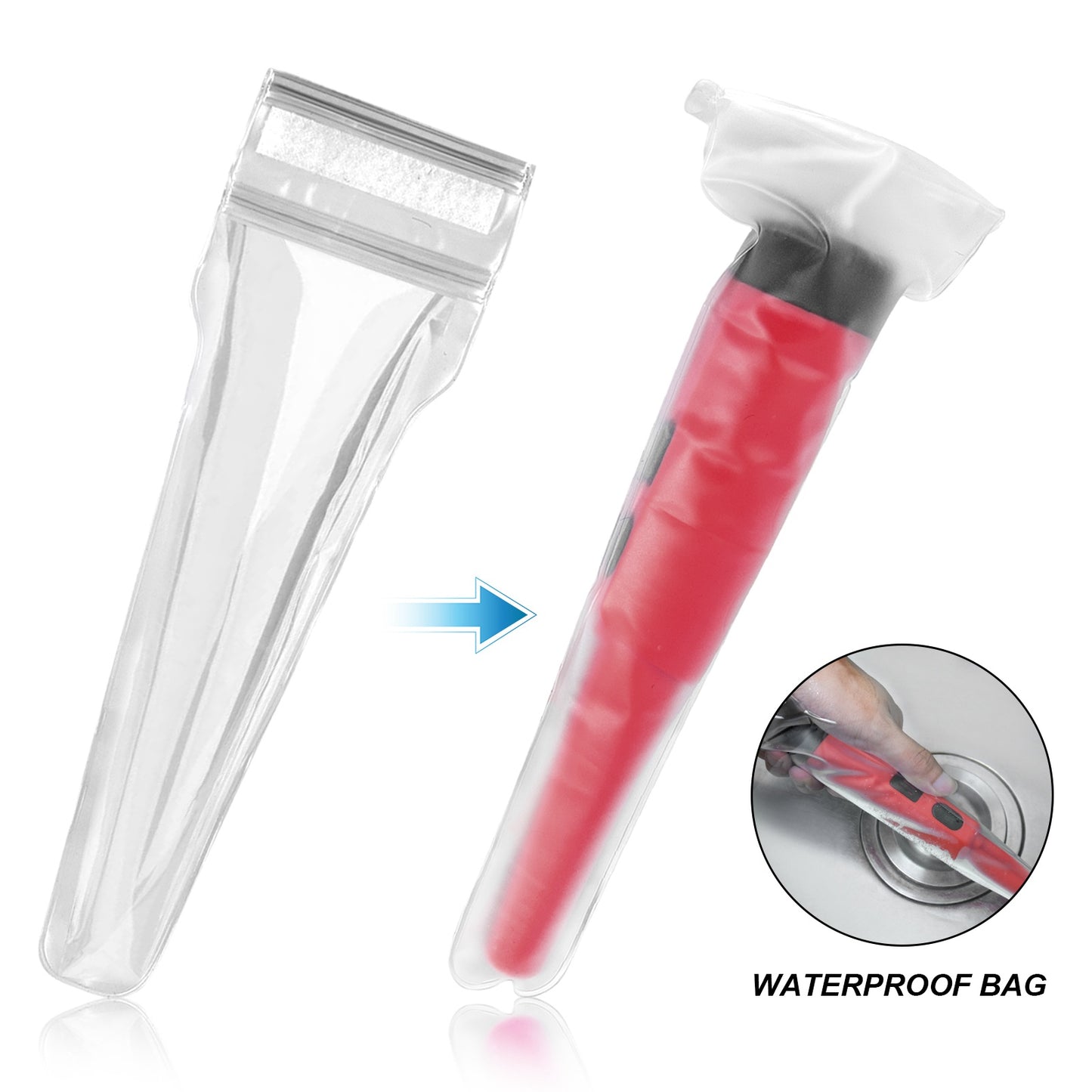 LCD Display Metal Detector Pinpointer Handheld Pin Pointer Wand Treasure Finder Probe with Spring Buckle for Adults Kids (No Battery) - Red