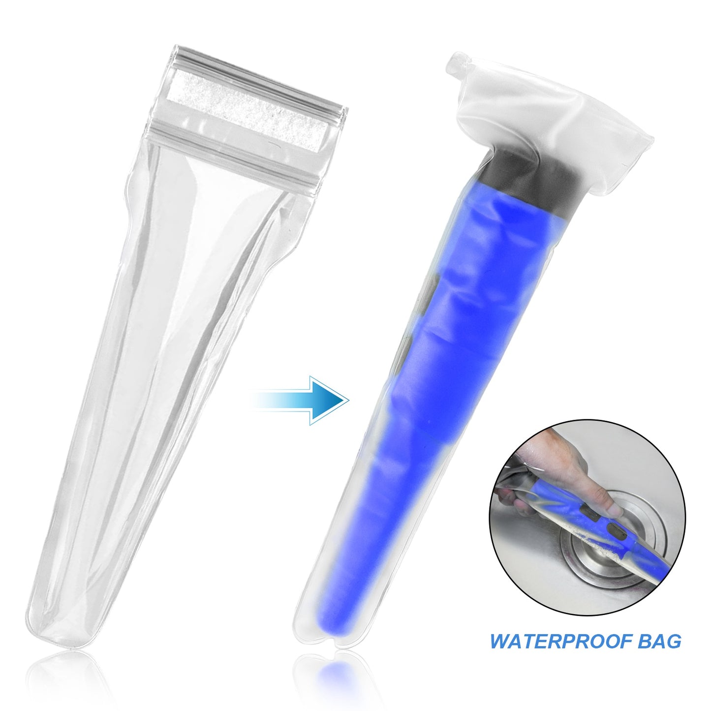 LCD Display Metal Detector Pinpointer Handheld Pin Pointer Wand Treasure Finder Probe with Spring Buckle for Adults Kids (No Battery) - Blue