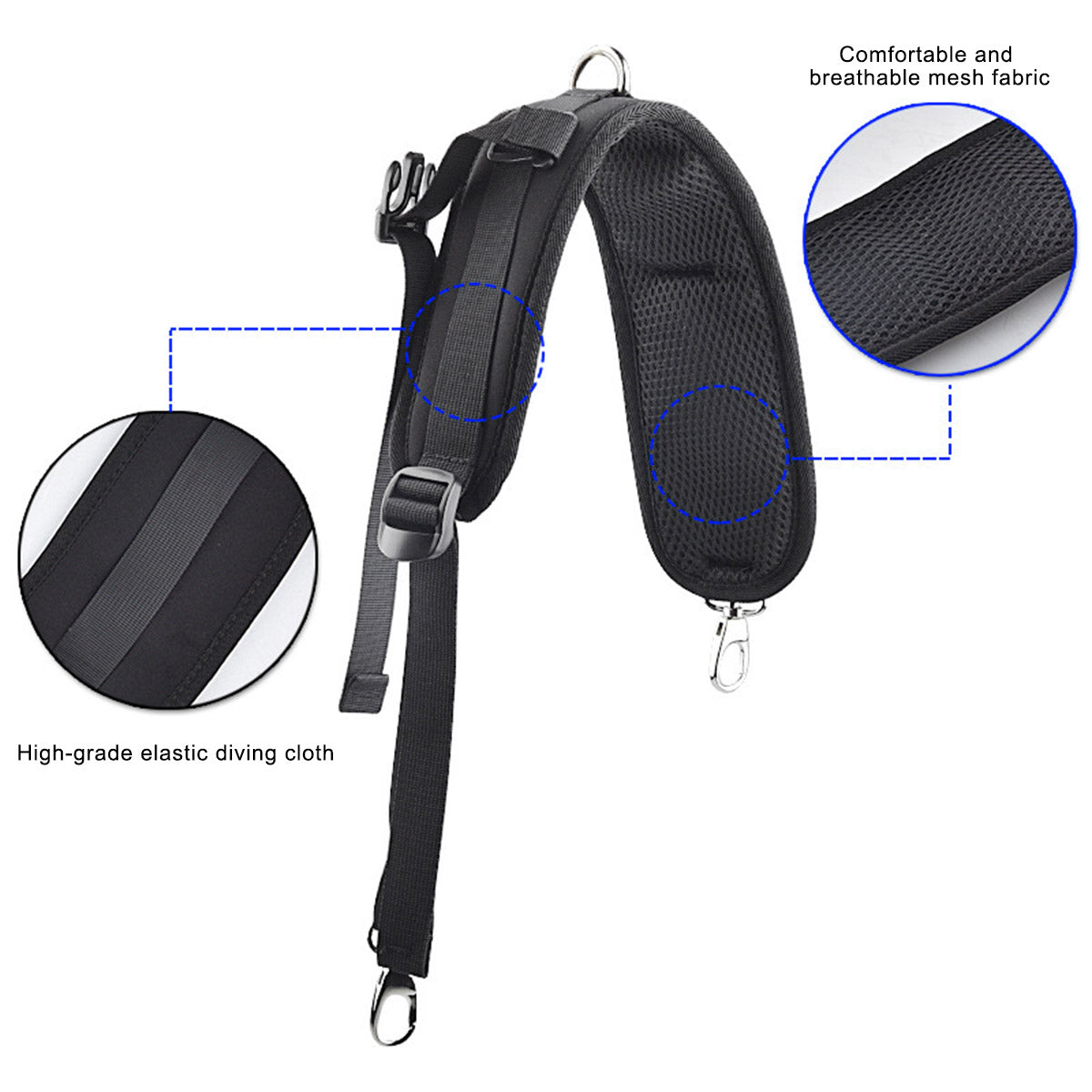 Uniqkart 1 Pair Replacement Backpack Straps Adjustable Padded Shoulder Straps for Backpack Dry Bag