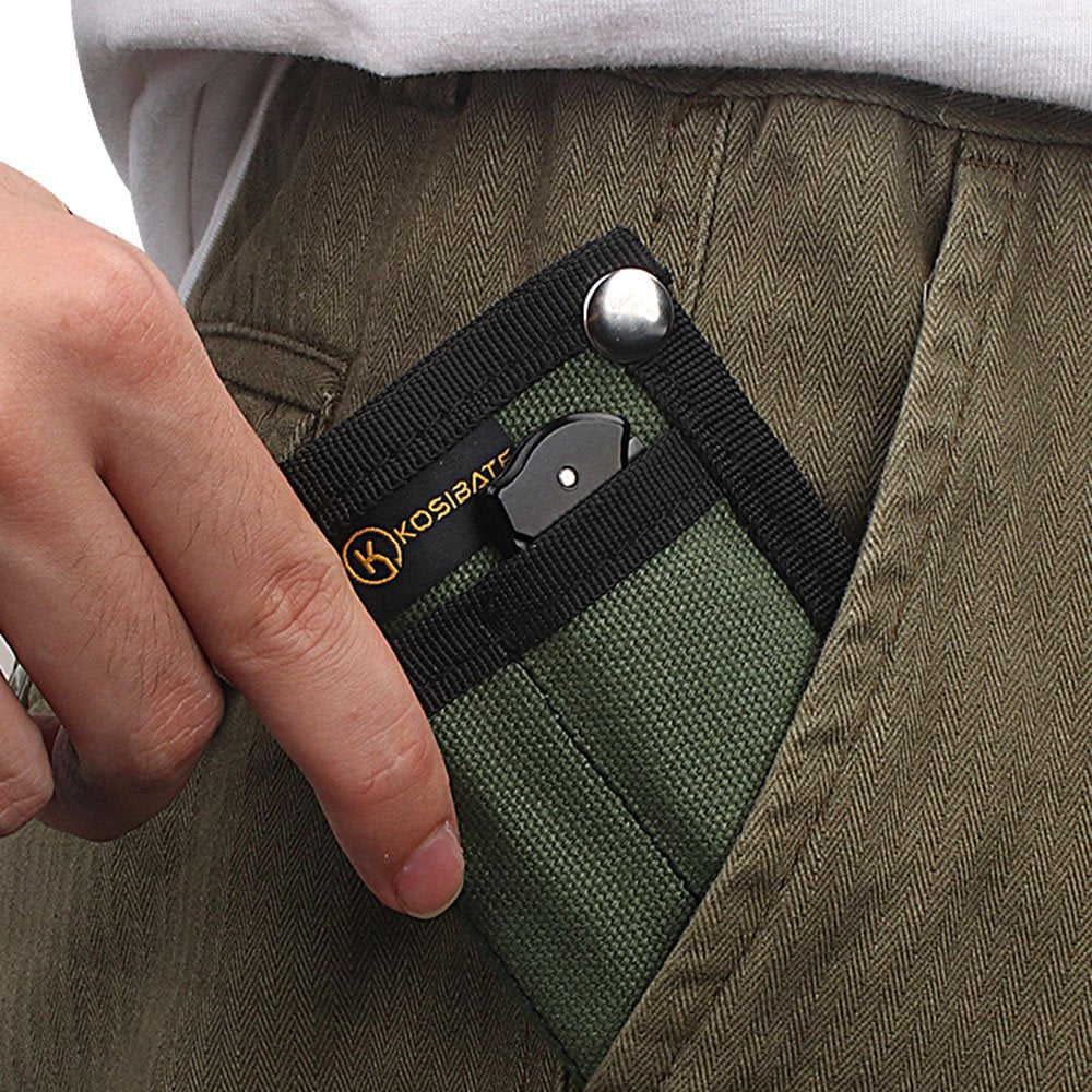 Uniqkart H241 Portable Outdoor Tactical EDC Tool Storage Bag Foldable Credit Card Holder Pouch - Black