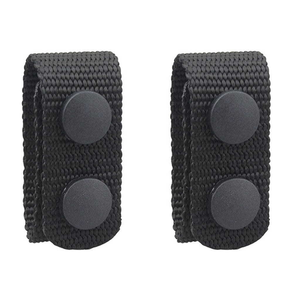 H-142 2Pcs Nylon Belt Keeper Outdoor Tactical Waist Belt Loop Buckle Band with Two Snap Buttons