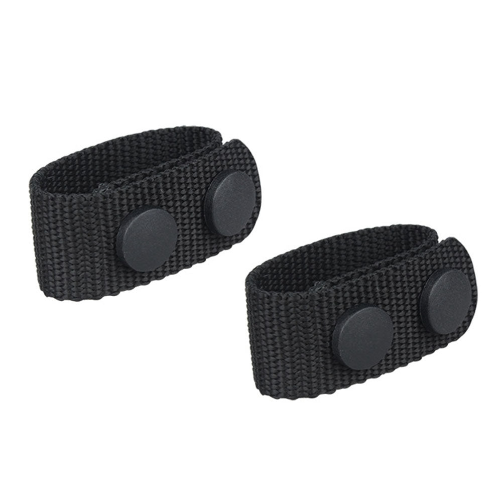 H-142 2Pcs Nylon Belt Keeper Outdoor Tactical Waist Belt Loop Buckle Band with Two Snap Buttons