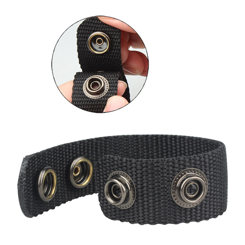 H-142 2Pcs Nylon Belt Keeper Outdoor Tactical Waist Belt Loop Buckle Band with Two Snap Buttons