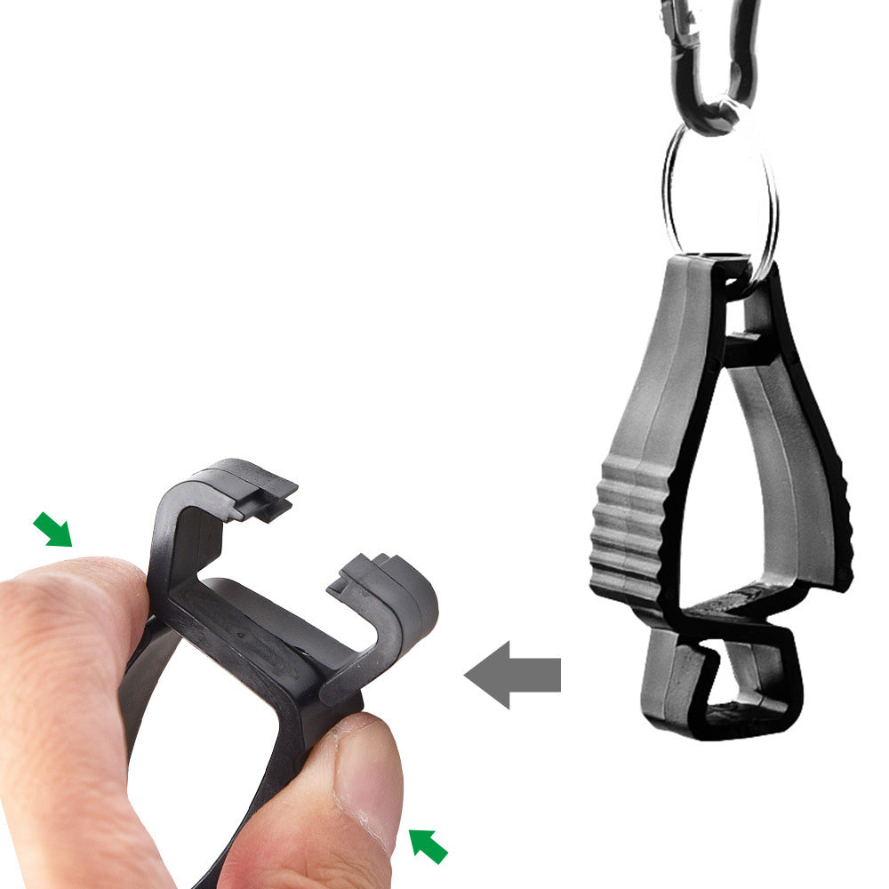 Uniqkart 2Pcs Multi-function Outdoor Work Belt Clip Safety Work Glove Clips for Glasses Hats Helmets Towel Tool