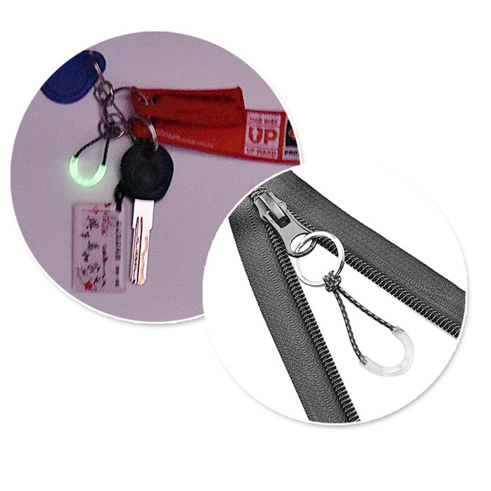 Uniqkart SLPJ 10Pcs Camping Luminous Zipper Puller Backpack Zipper Extension Rope Multifunctional Outdoor Tool