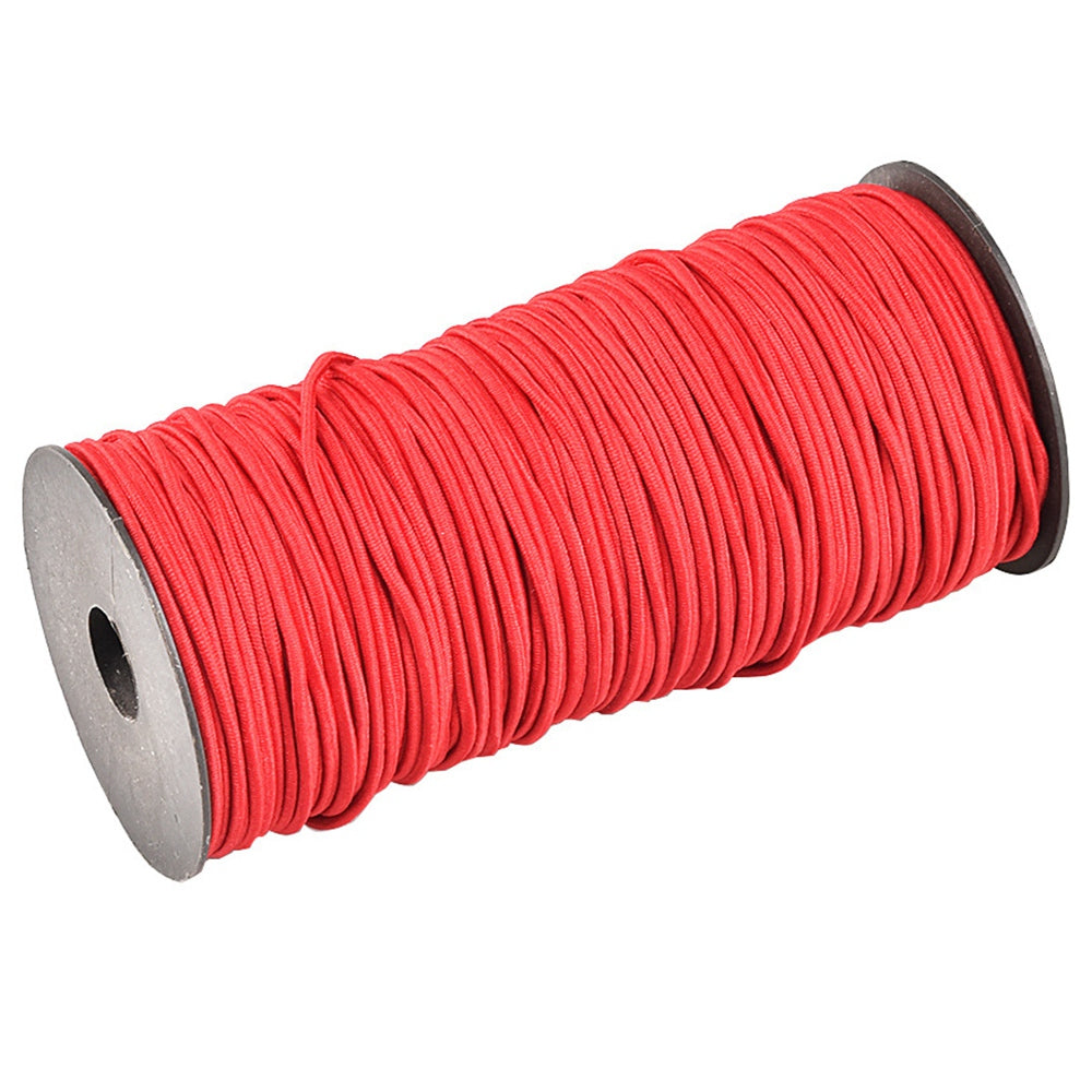 Uniqkart 10m Strong Elastic Rope Rubber Band Craft Supplies Elastic Band Bounding Strap DIY Sewing Accessories - Red