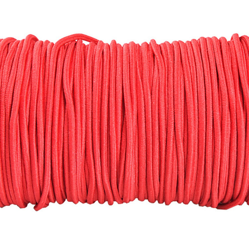 Uniqkart 10m Strong Elastic Rope Rubber Band Craft Supplies Elastic Band Bounding Strap DIY Sewing Accessories - Red