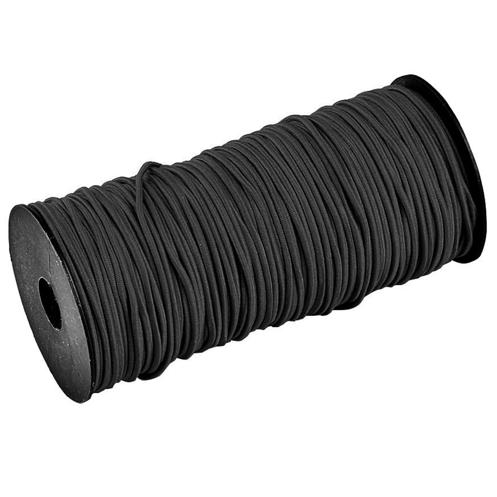 Uniqkart 10m Strong Elastic Rope Rubber Band Craft Supplies Elastic Band Bounding Strap DIY Sewing Accessories - Black