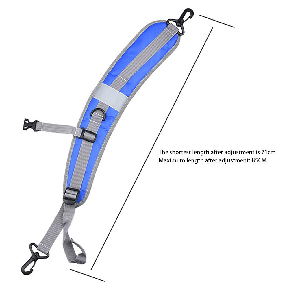 Uniqkart 1 Pair Adjustable Backpack Straps Replacement Shoulder Strap with D-ring - Blue