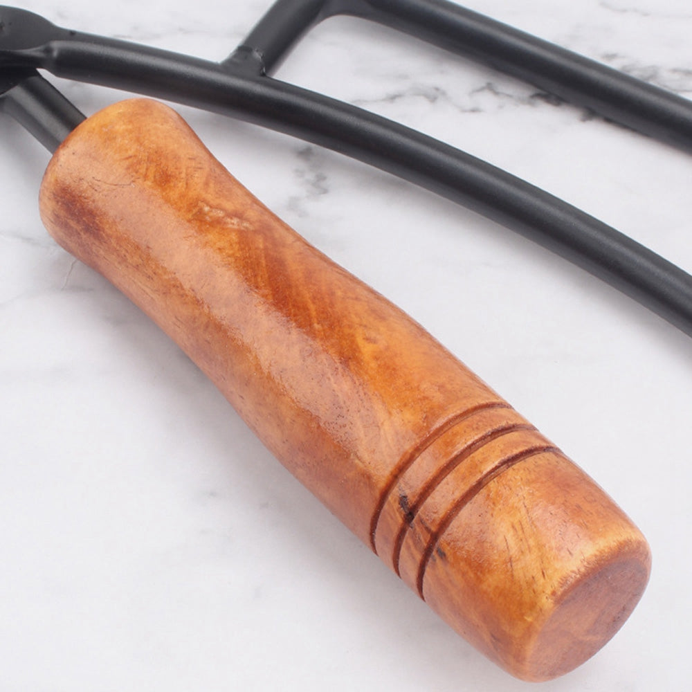 H236 Outdoor Barbecue Carbon Clip Bonfire Barbecue Charcoal Clip Firewood Clamp with Cowhide Leather Sleeve