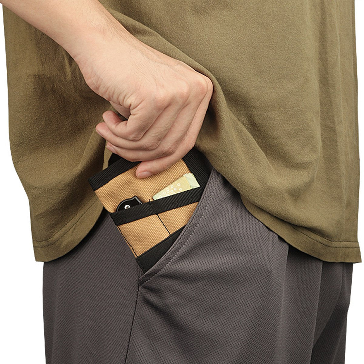 Uniqkart H255 Tactical EDC Tool Storage Bag Wallet Molle Bag Outdoor Multifunction Military Tool Storage Pouch - Khaki