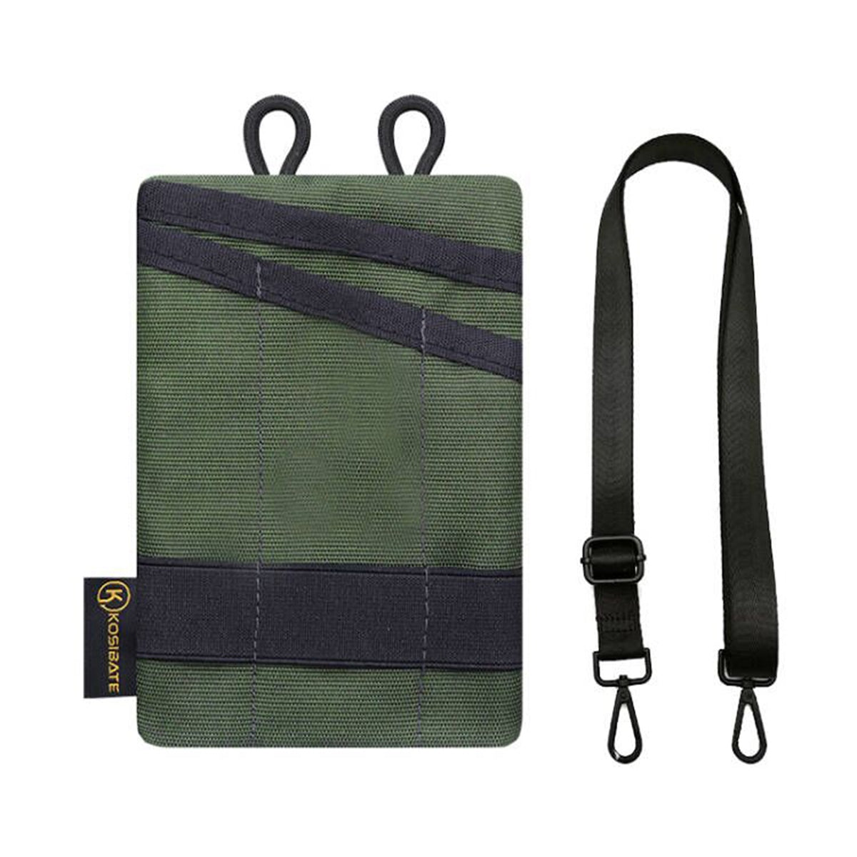 Uniqkart H250 Military Molle EDC Pouch Coins Cards Keys Organizer Belt Waist Pack with Shoulder Strap - Green