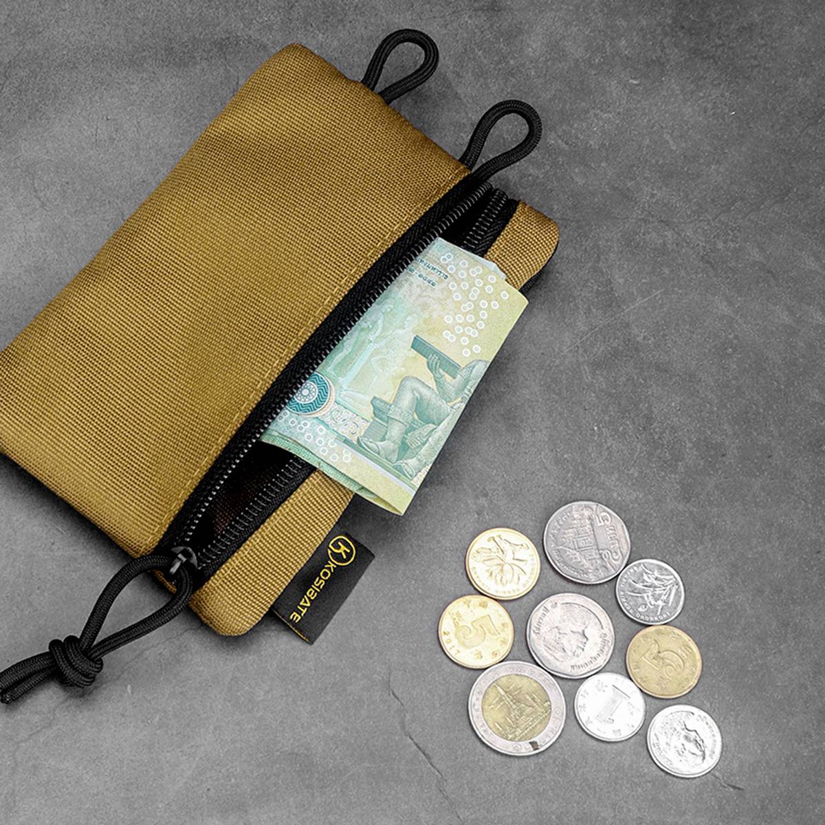 Uniqkart H250 Military Molle EDC Pouch Coins Cards Keys Organizer Belt Waist Pack with Shoulder Strap - Green