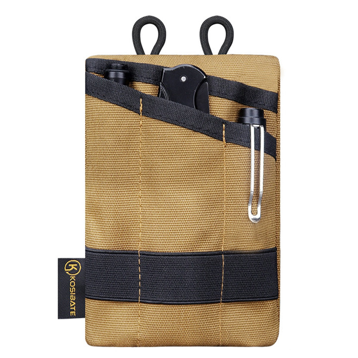 Uniqkart H250 Tactical Molle Pouch Military Tool Storage Bag Belt Utility Fanny Hip Holster Coins Keys Organization Bag - Khaki