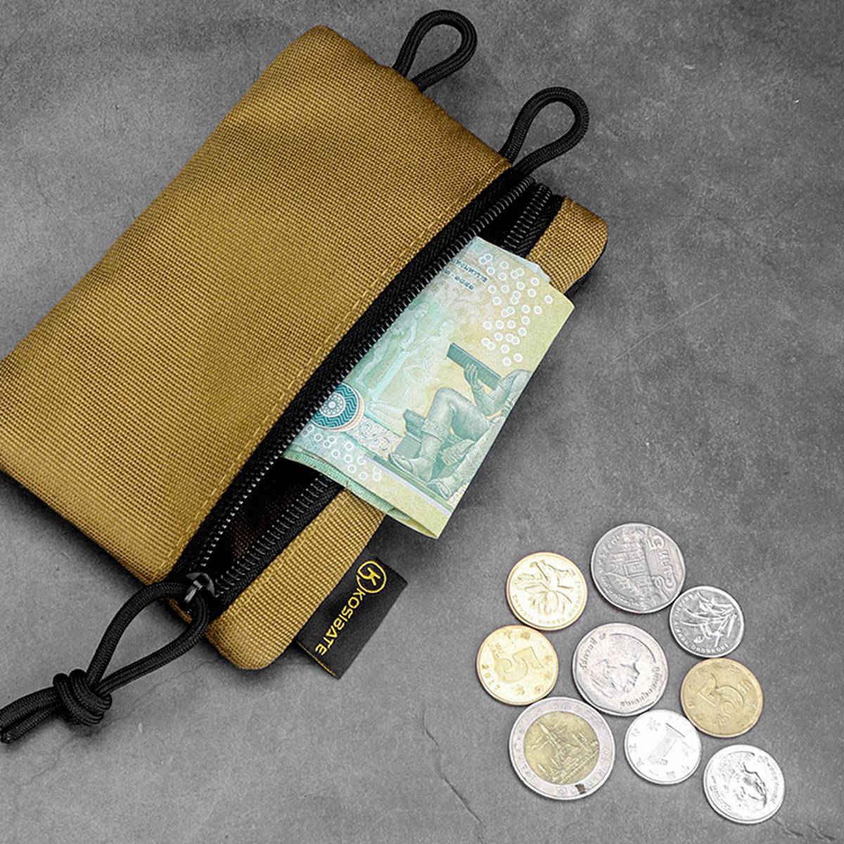 Uniqkart H250 Tactical Molle Pouch Military Tool Storage Bag Belt Utility Fanny Hip Holster Coins Keys Organization Bag - Khaki