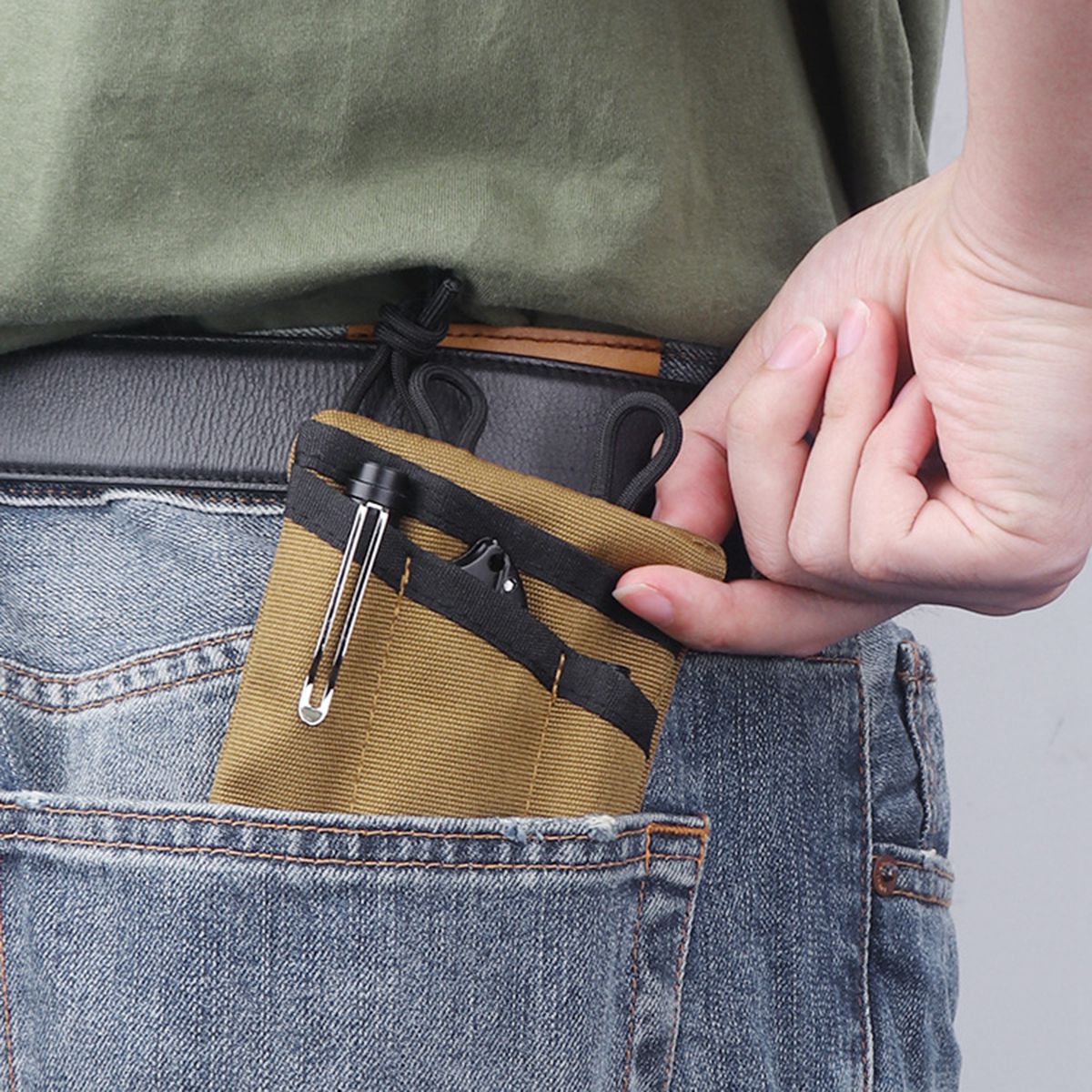 Uniqkart H250 Tactical Molle Pouch Military Tool Storage Bag Belt Utility Fanny Hip Holster Coins Keys Organization Bag - Green