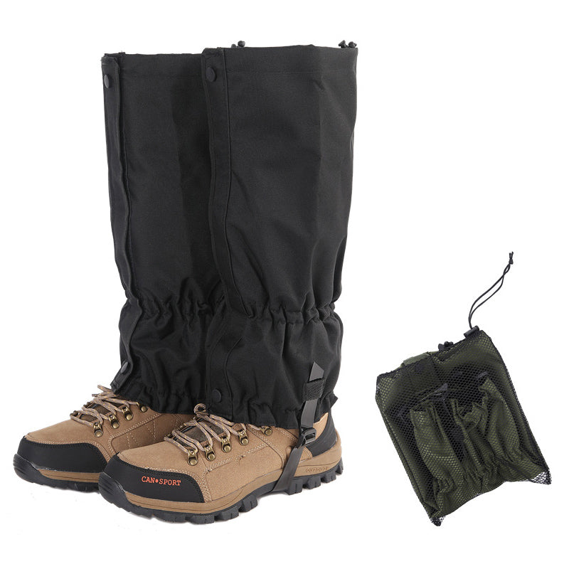 1Pair Sports Shoe Boots Cover Outdoor Waterproof Sports Climbing Legging Gaiters Waterproof Boots Cover for Hiking, Skiing, Hunting - Black