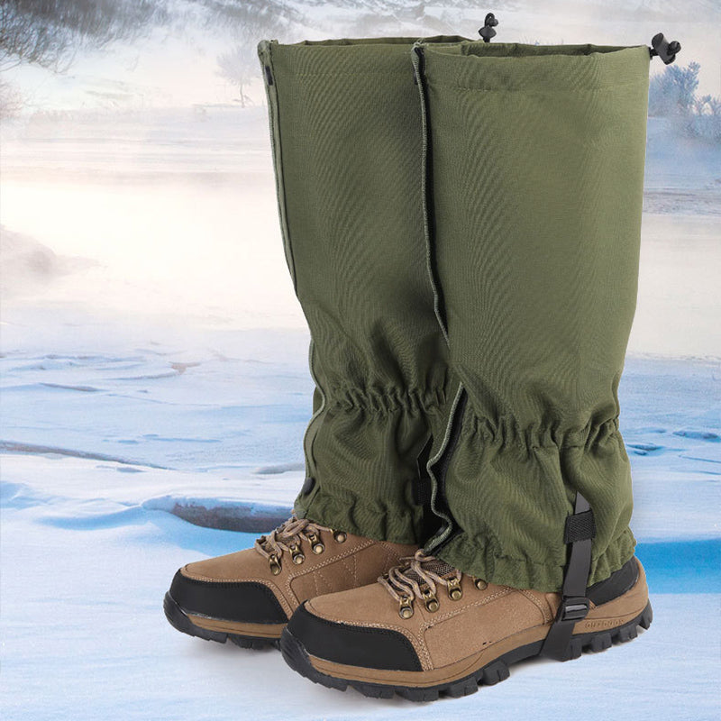 1Pair Sports Shoe Boots Cover Outdoor Waterproof Sports Climbing Legging Gaiters Waterproof Boots Cover for Hiking, Skiing, Hunting - Black