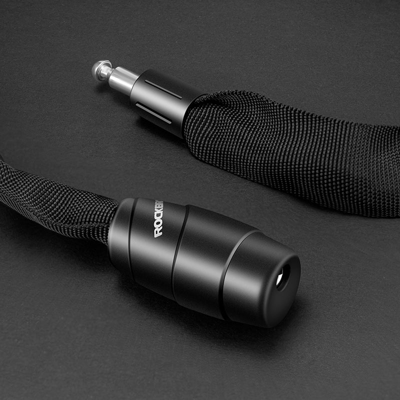 ROCKBROS Bicycle Chain Locks E-Bike Locks Heavy Duty Anti-Theft Bicycle Chain Lock with Keys Lock Chain for Motorcycle, MTB, Door, Gate, Fence, Grill (702 Key Version) - Black