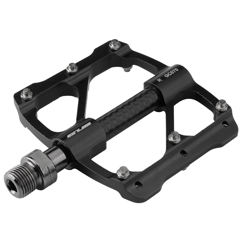 GC070 One Pair Bike Pedal Anti-skid Lightweight Aluminum Alloy Bicycle Pedal Plate - Black