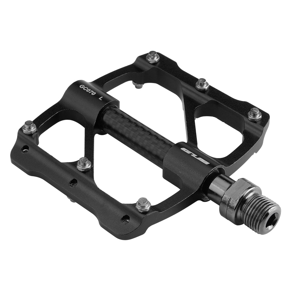 GC070 One Pair Bike Pedal Anti-skid Lightweight Aluminum Alloy Bicycle Pedal Plate - Black