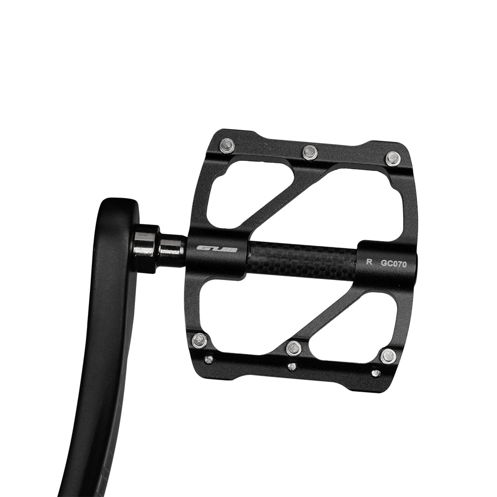 GC070 One Pair Bike Pedal Anti-skid Lightweight Aluminum Alloy Bicycle Pedal Plate - Black