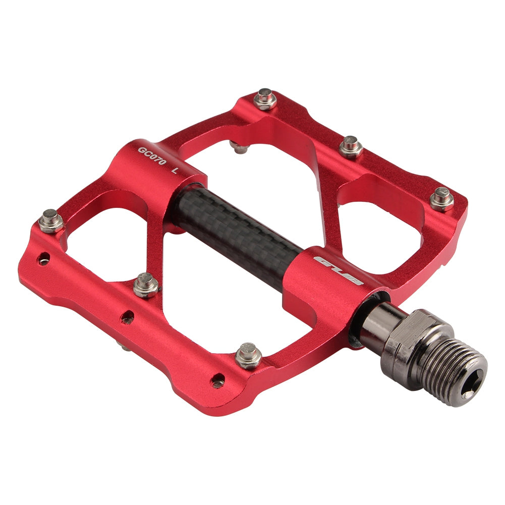 GC070 One Pair Bike Pedal Anti-skid Lightweight Aluminum Alloy Bicycle Pedal Plate - Red