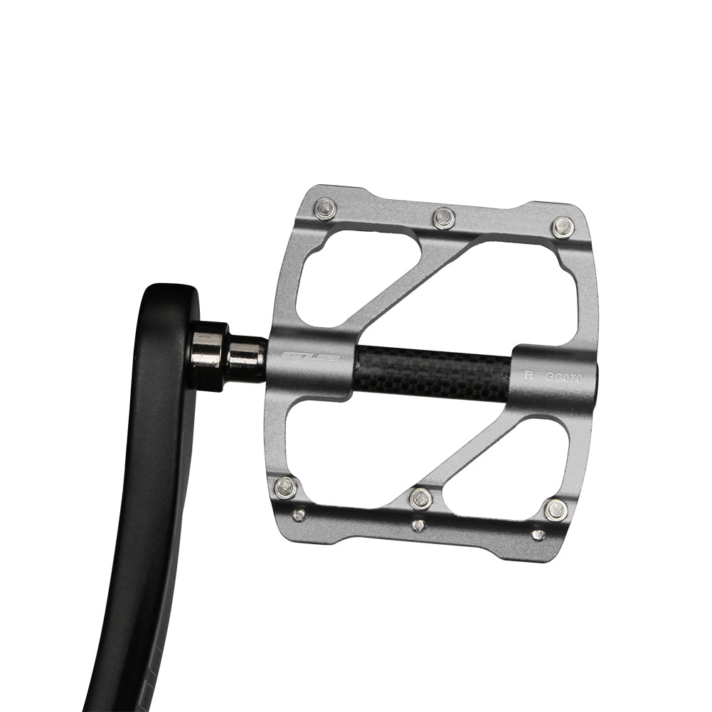 GC070 One Pair Bike Pedal Anti-skid Lightweight Aluminum Alloy Bicycle Pedal Plate - Titanium Grey