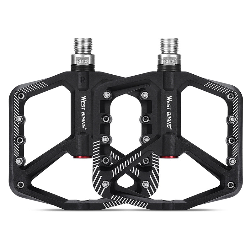 YP0802095 1 Pair MTB Bike Pedals Non-Slip Mountain Bike Nylon Pedals Bicycle Accessories - Black
