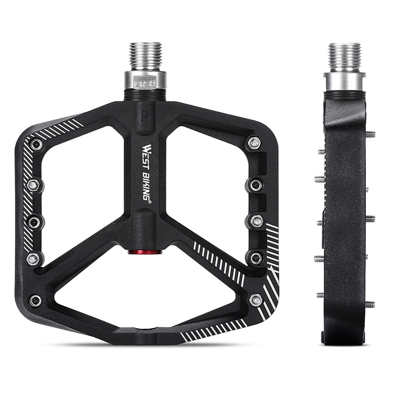 YP0802095 1 Pair MTB Bike Pedals Non-Slip Mountain Bike Nylon Pedals Bicycle Accessories - Black