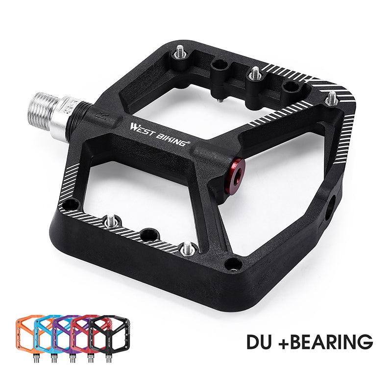 YP0802095 1 Pair MTB Bike Pedals Non-Slip Mountain Bike Nylon Pedals Bicycle Accessories - Black