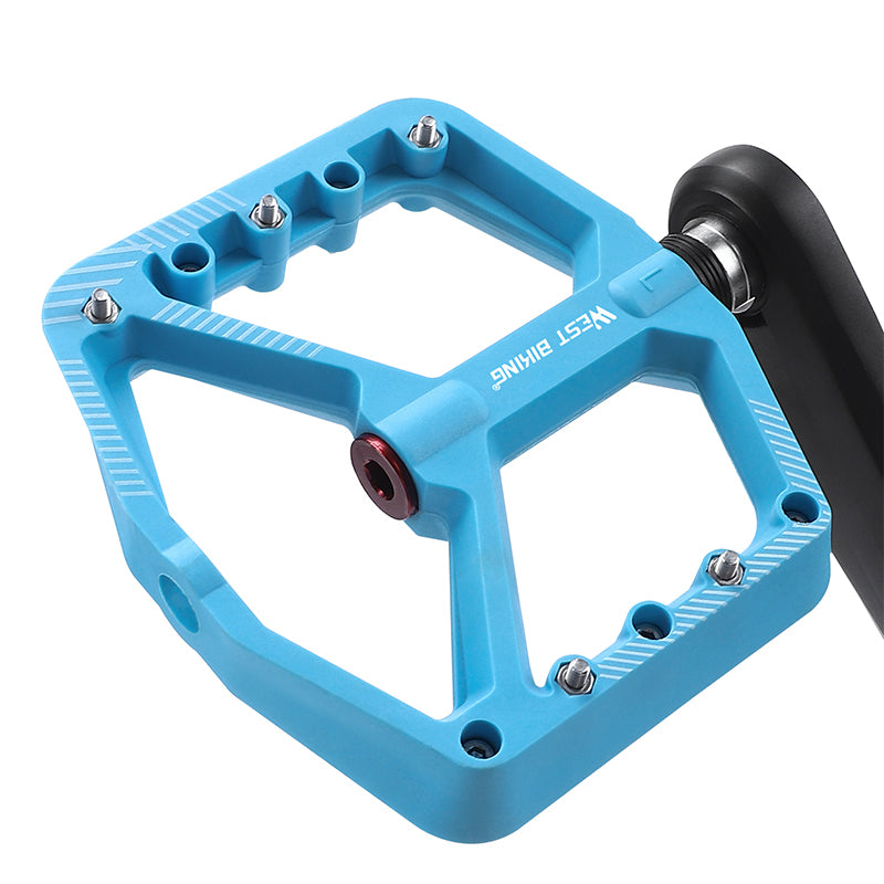 YP0802095 1 Pair MTB Bike Pedals Non-Slip Mountain Bike Nylon Pedals Bicycle Accessories - Blue
