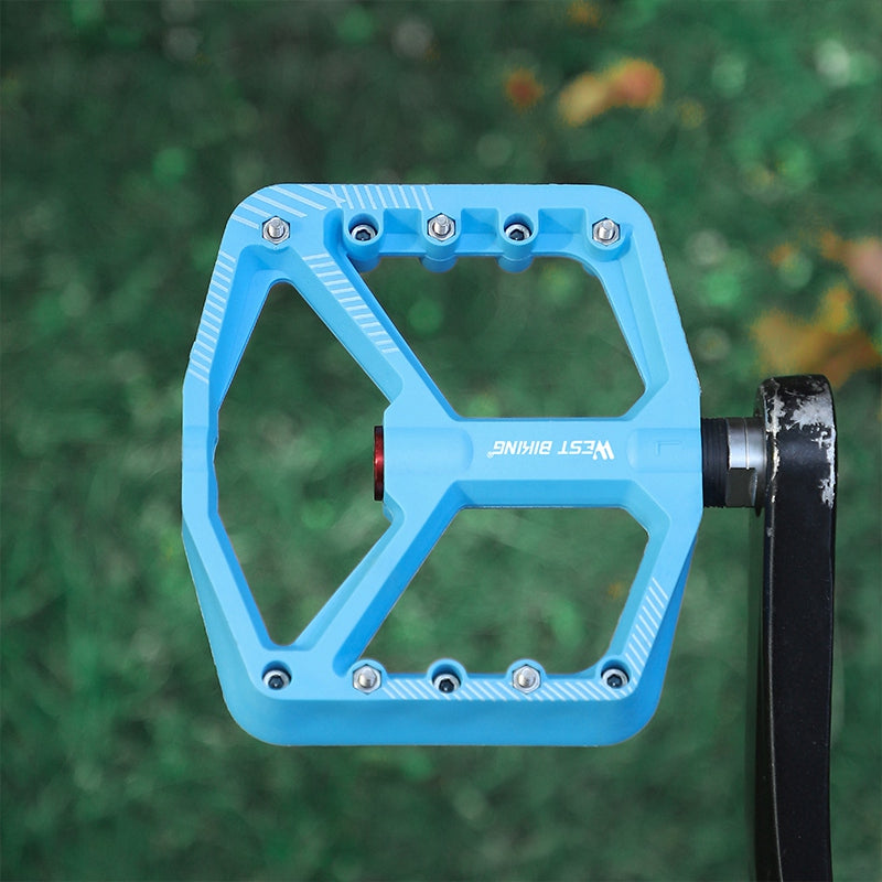 YP0802095 1 Pair MTB Bike Pedals Non-Slip Mountain Bike Nylon Pedals Bicycle Accessories - Blue