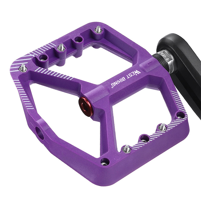 YP0802095 1 Pair MTB Bike Pedals Non-Slip Mountain Bike Nylon Pedals Bicycle Accessories - Purple