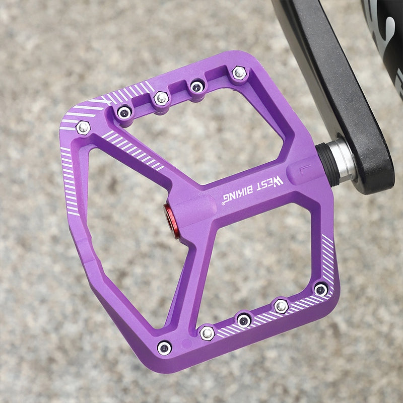 YP0802095 1 Pair MTB Bike Pedals Non-Slip Mountain Bike Nylon Pedals Bicycle Accessories - Purple