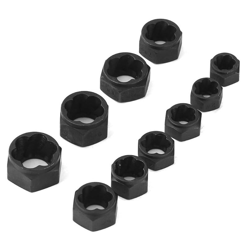 10-in-1 Damaged Nut Bolt Remover Stud Extractor Set 9-19mm Broken Bolt Removal Kit