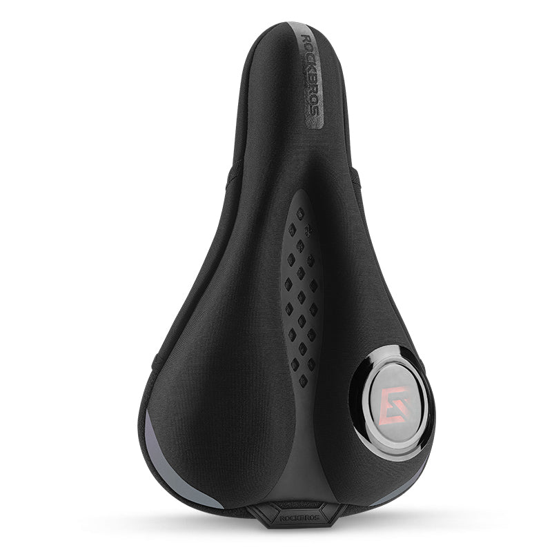 Rockbros LF0244 Reflective Strips Road Bike Saddle Memory Foam Seat Cushion Cycling Saddle with Rain Cover