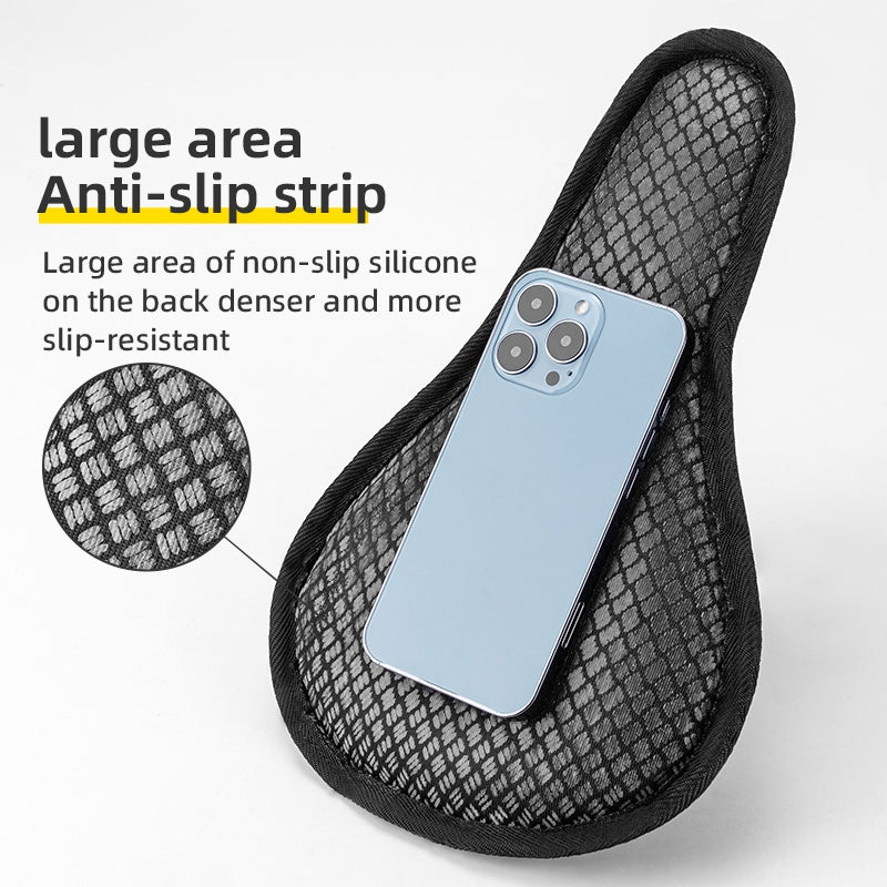 Rockbros LF0244 Reflective Strips Road Bike Saddle Memory Foam Seat Cushion Cycling Saddle with Rain Cover