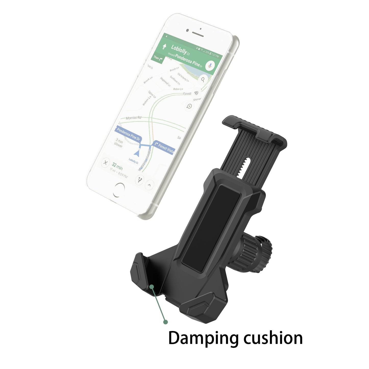 Bike Phone Mount Easy Installation Bicycle Handlebar Phone Mount Holder Bike Phone Holder for 4.7-7.2 inch Cell Phones