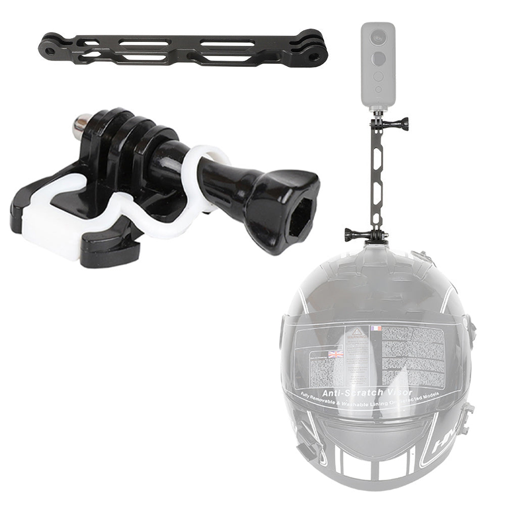 Uniqkart for Insta360 Action Camera Aluminum Alloy Helmet Bracket Mount Set with Extension Arm
