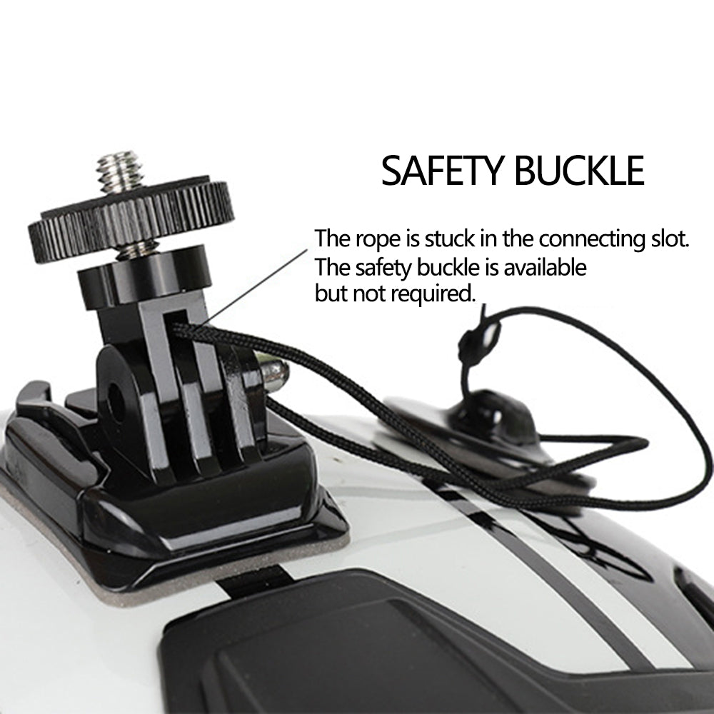 Uniqkart for Insta360 Action Camera Aluminum Alloy Helmet Bracket Mount Set with Extension Arm