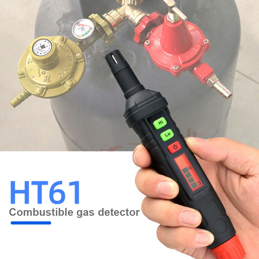 MAYILON HT61 Gas Leak Detector Gas Analyzer Flammable Combustible Natural Tester Home Visible Audible Alarm Tool
