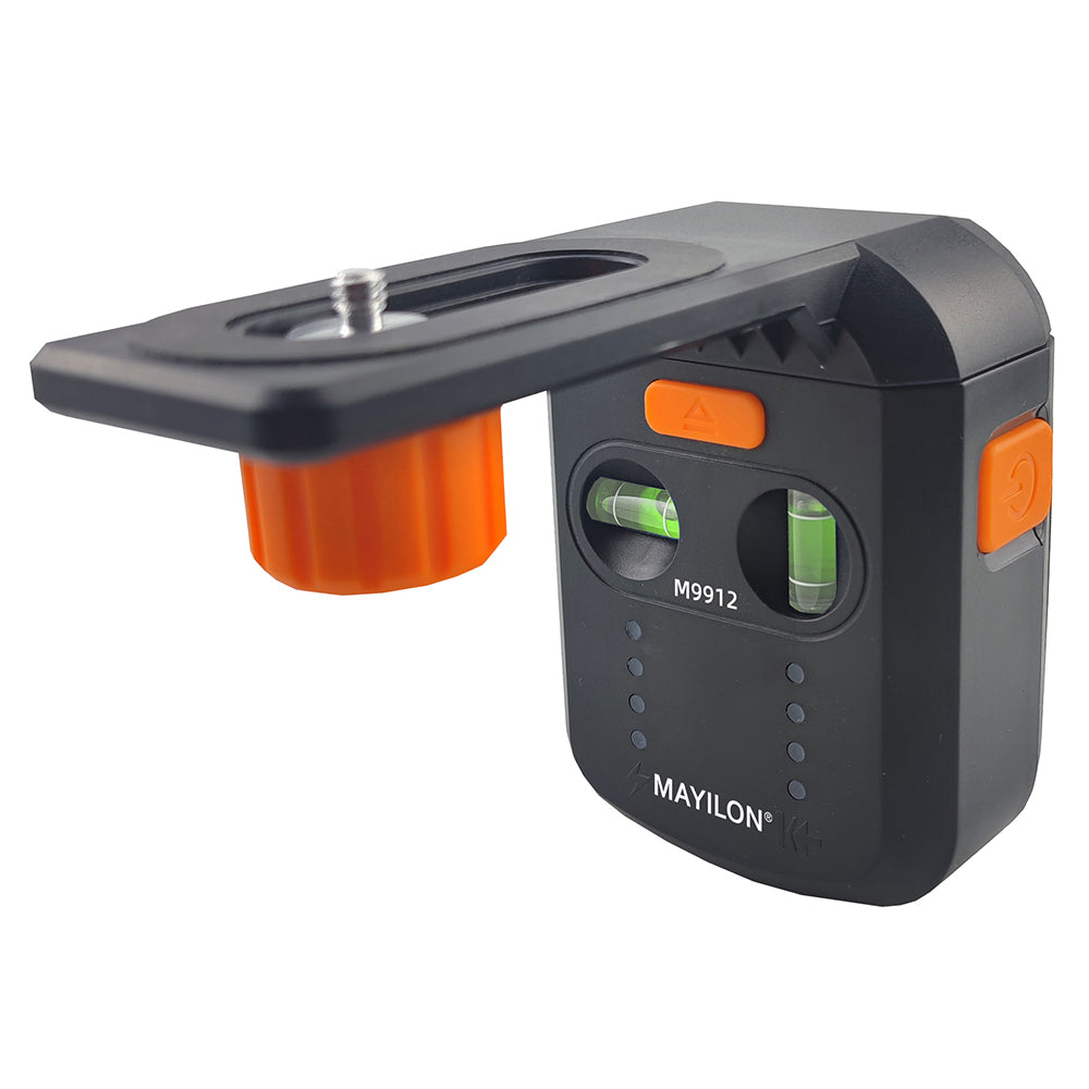 MAYILON M9912 (DC10) 2-in-1 Electric Drilling Dust Collector Red Light Laser Level Multifunction Laser Level with Two Bubbles Angle Measuring Tool for Carpentry, Building