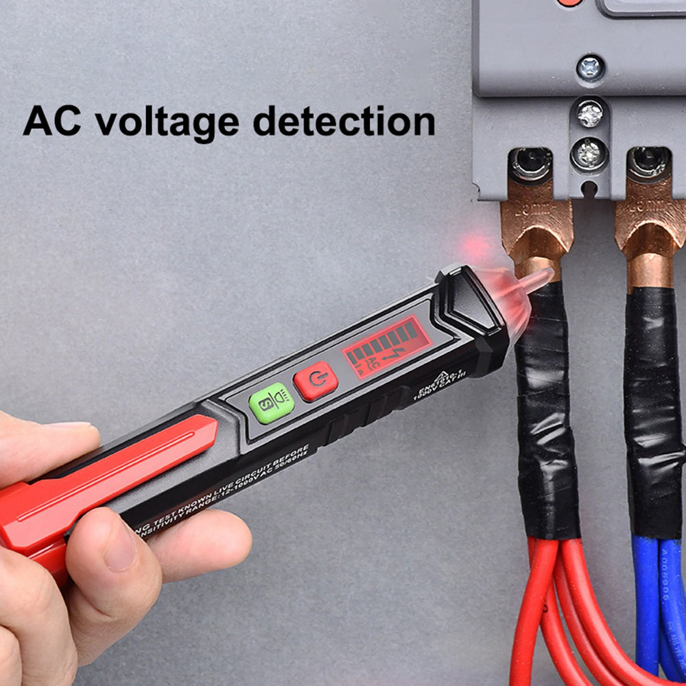 MAYILON HT100 Smart Voltage Detector Electric Indicator Non-Contact Tester Circuit Breakpoint Finder Null Live Wire Test Tools AC 1000V (No Battery)