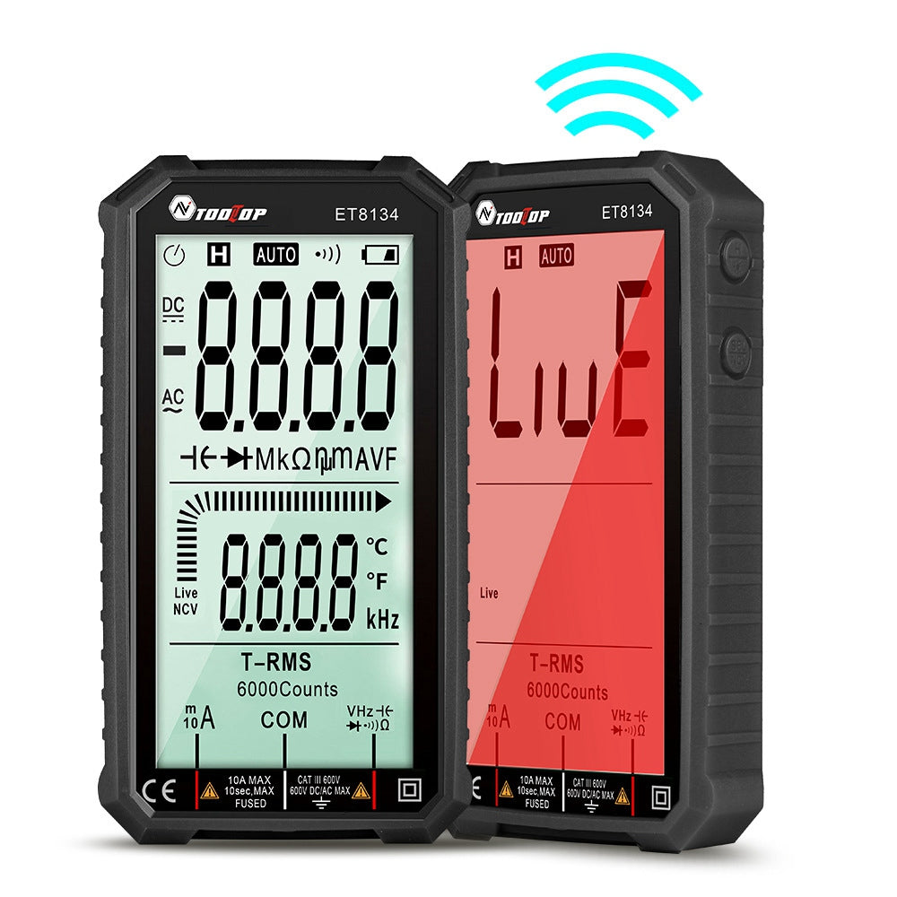 TOOLTOP ET8134 4.7-inch LCD Digital Multimeter AC Direct Current Voltage Current Measure Capacitance Resistance Temperature Measuring Tool