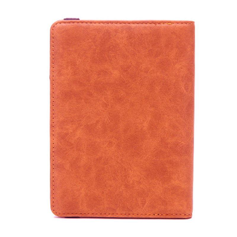 Y1643 Portable Travel RFID Blocking Passport Storage Bag PU Leather Credit Cards Cash Holder Bag - Orange